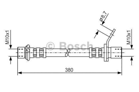 Шланг гальмівний BOSCH 1987476160