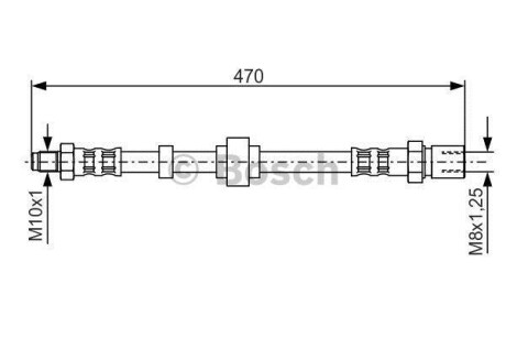 Шланг гальмівний BOSCH 1987476524