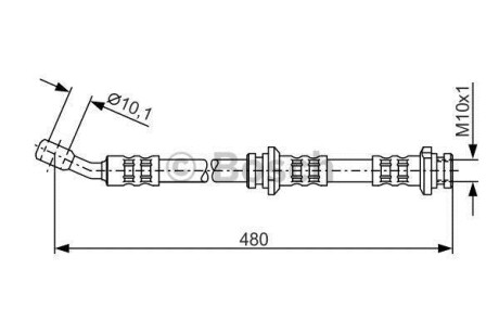 Шланг гальмівний BOSCH 1987476802