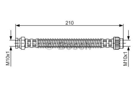 Шланг гальмівний BOSCH 1987476867