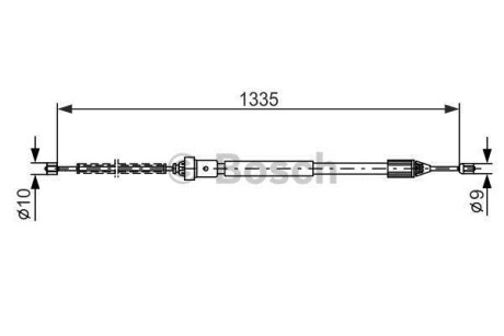 Трос ручного гальма BOSCH 1987477783