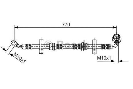 Шланг гальмівний BOSCH 1987481071