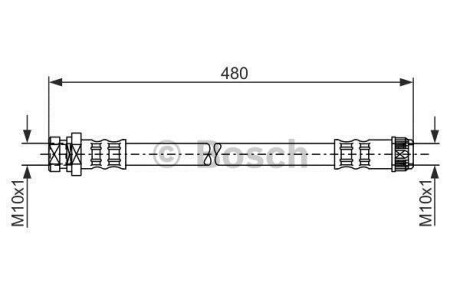 Шланг гальмівний BOSCH 1987481074