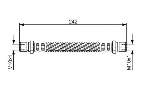 Шланг гальмівний BOSCH 1987481316