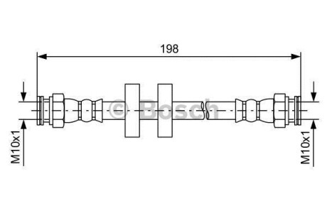 Шланг гальмівний BOSCH 1987481581