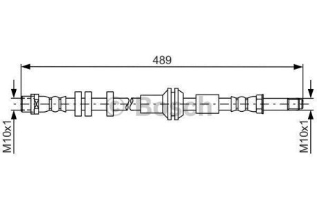 Шланг гальмівний, еластичний BOSCH 1987481691