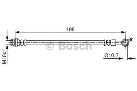 Шланг гальмівний BOSCH 1987481713