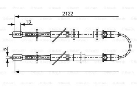 Гальмівний трос BOSCH 1987482010 (фото 1)