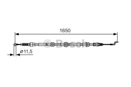 Трос ручного гальма BOSCH 1987482016