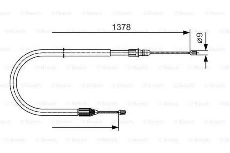 Трос ручного гальма BOSCH 1987482041