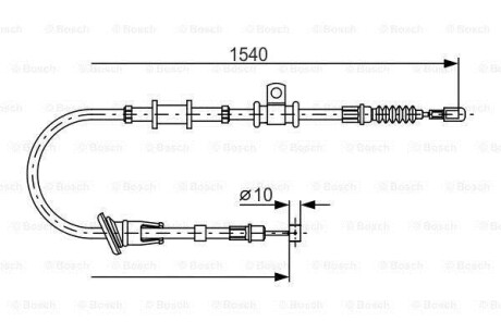 Трос ручного гальма BOSCH 1987482065