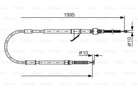 ТРОС ГАЛЬМIВНИЙ ПРАВИЙ BOSCH 1 987 482 069