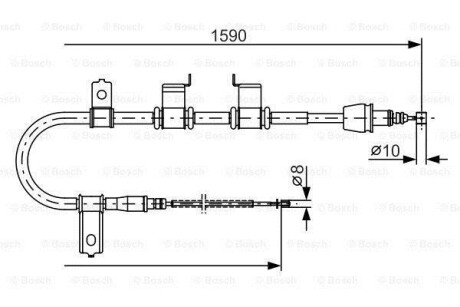 Трос ручного гальма BOSCH 1987482072