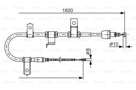 Трос ручного гальма BOSCH 1987482073