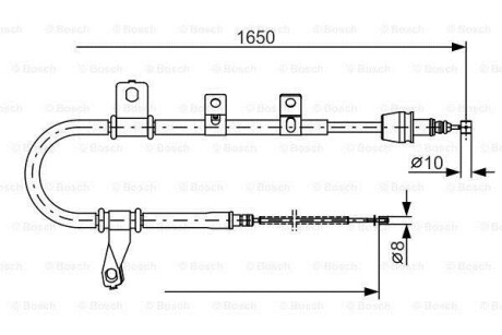 Трос ручного гальма BOSCH 1987482074