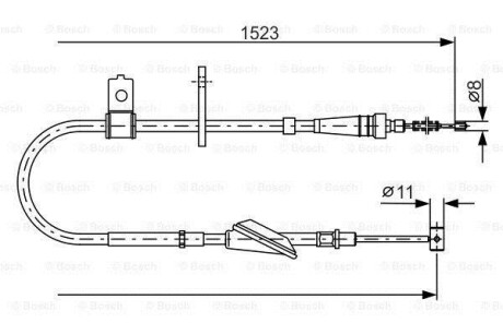 Трос ручного гальма BOSCH 1987482092