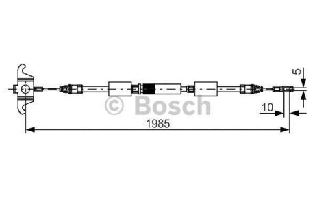 Трос ручного гальма BOSCH 1987482128