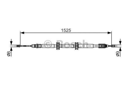 Трос ручного гальма BOSCH 1987482142