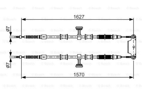 Трос ручного гальма BOSCH 1987482147