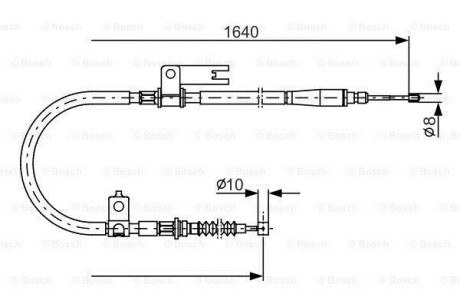 Трос ручного гальма BOSCH 1987482154