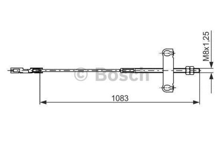 Трос ручного гальма BOSCH 1987482194