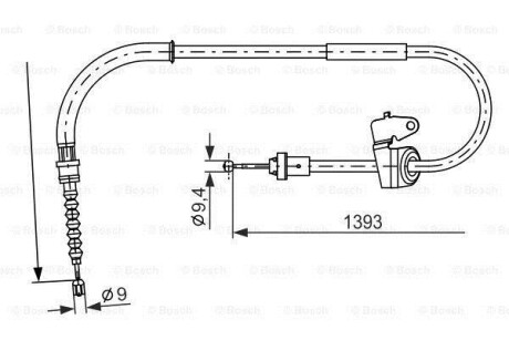 Трос ручного гальма BOSCH 1987482227