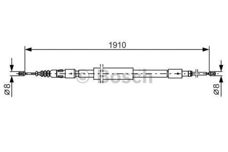 Трос ручного гальма BOSCH 1987482318