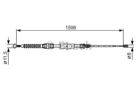 Трос зупиночних гальм BOSCH 1987482379