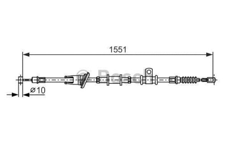 Трос ручного гальма BOSCH 1987482400