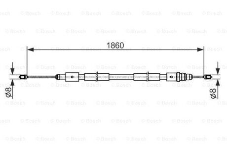 Гальмівний трос BOSCH 1987482540