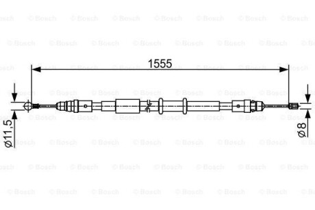 Трос ручного гальма BOSCH 1987482552