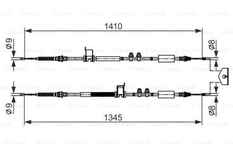 Трос стояночного гальма BOSCH 1987482560