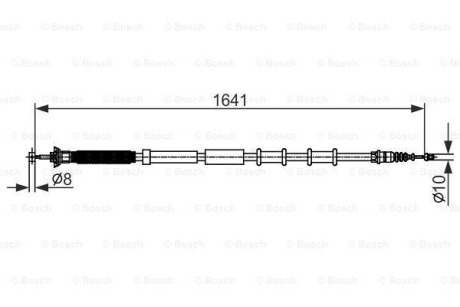 Гальмівний трос BOSCH 1987482582