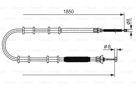 Трос гальма стоянки BOSCH 1987482592