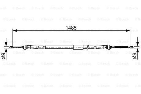 Трос ручного гальма BOSCH 1 987 482 637