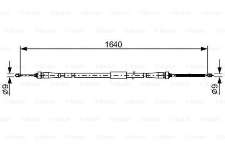 Трос стоянкових гальм BOSCH 1987482638