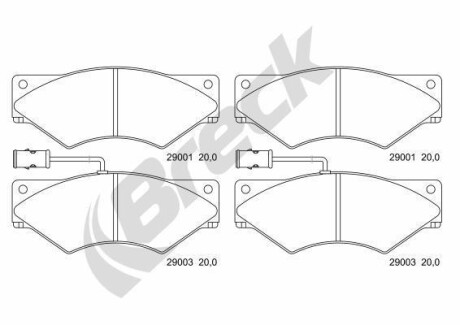 Колодки гальмівні IVECO P. TURBO-DAILY 59.12 92-4/96 BRECK 290010090210