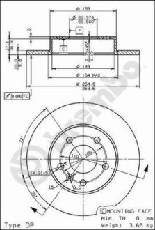 Гальмівні диски BREMBO 08762775