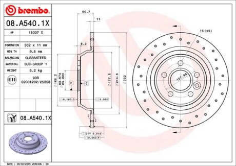 Гальмівні диски BREMBO 08A5401X