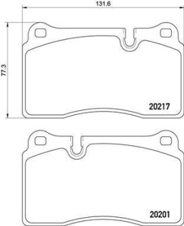 Гальмівні колодки дискові BREMBO P02 002