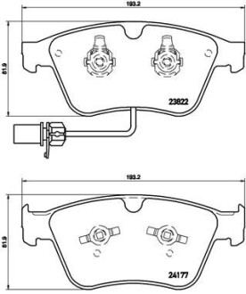 Колодки гальмівні передні BREMBO P05003