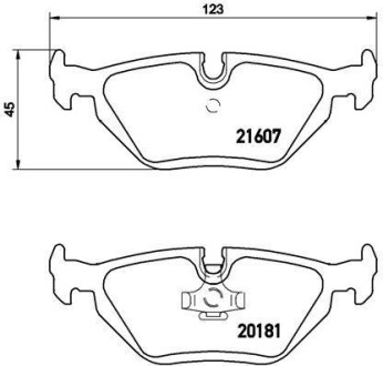 Гальмівні колодки, дискове гальмо (набір) BREMBO P06013