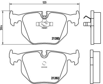 Гальмівні колодки дискові BREMBO P06 016