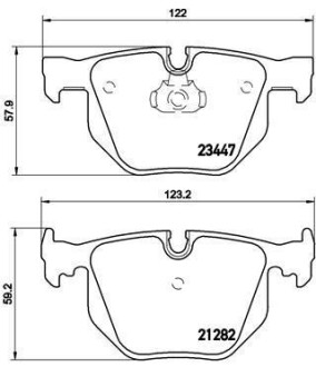 Гальмівні колодки, дискове гальмо (набір) BREMBO P06029 (фото 1)