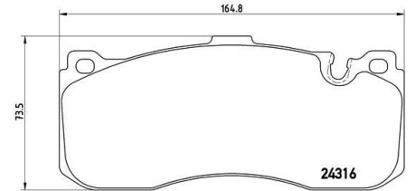 Гальмівні колодки, дискове гальмо (набір) BREMBO P06041