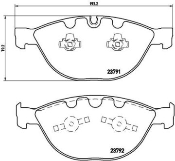 Гальмівні колодки, дискове гальмо (набір) BREMBO P06047