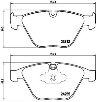 Колодка гальм. диск. BMW 5(F10) 523I,528I,520D,525D,530D 2010 - передн. BREMBO P 06 055