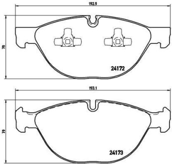 Гальмівні колодки, дискове гальмо (набір) BREMBO P06058