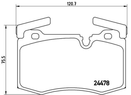 Гальмівні колодки, дискове гальмо (набір) BREMBO P06068