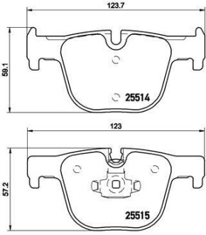 Гальмівні колодки дискові BREMBO P06072 (фото 1)